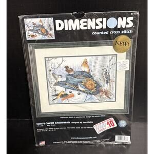 Dimensions Cross Stitch Kit Sunflower Snowman 35137 2004 Jane Maday OOP